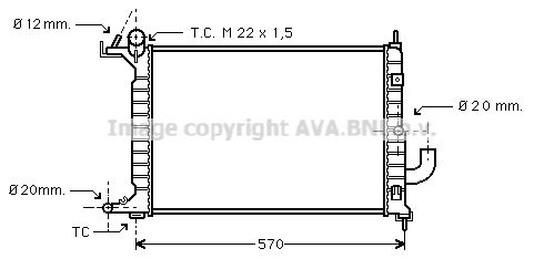 AVA QUALITY COOLING Радиатор, охлаждение двигателя OLA2221